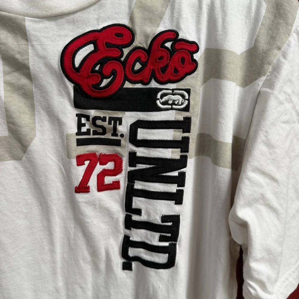 Ecko Unlimited White Short Sleeve Graphic Tee with Red & Black Accents - Picture 4 of 6